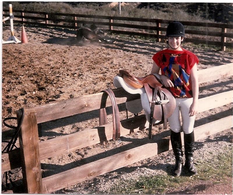 Stephanie with Her First English Saddle at 15 Years Old